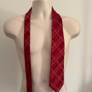 Red Sik Plaid Donald Trump Tie